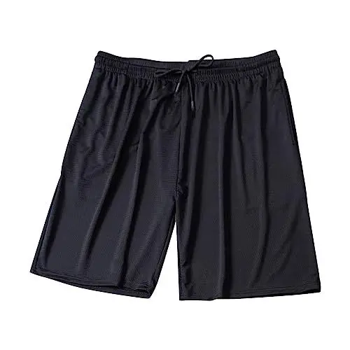 Produktbild: -Modetrend, lässig, bequem, solide Mesh-Herren-Shorts Shorts Freizeit Herren (Black, XXXL)