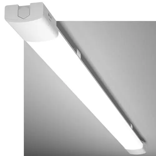 Produktbild: Modlicht LED Feuchtraumleuchte 150CM mit 45W 5000k Kaltlweiß 4950Lumen, Ultraslim Deckenleuchte Feuchtraum Flach Wasserfest IP65 Wannenleuchte Werkstattlampe für Keller Garage, Weiß