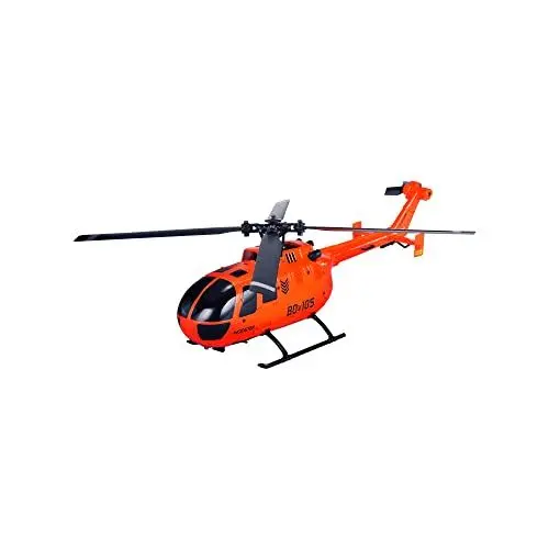 Produktbild: MODSTER BO-105 Flybarless RC Hubschrauber I Limited Edition I 256 mm I RTF RC Helikopter inkl. 6-Achs-Fluglagenstabilisierung I Autostart/Autolandung I Ferngesteuerter Hubschrauber mit Fernschaltung, Orange