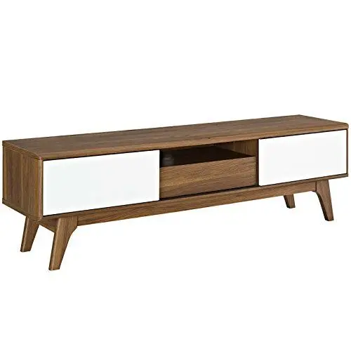 Produktbild: Modway- Envision Mid-Century Modern niedrig 59 Zoll TV Board, Walnuss Weiß, 34 x 149 x 43 cm