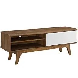 Produktbild: Modway- Envision Mid-Century Moderner 44-Zoll-TV Board, Walnuss Weiß, 34 x 122 x 43 cm