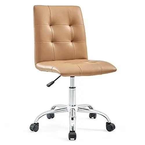Produktbild: Modway- Prim Bürostuhl, gerippt, Armlos, mittlere Rückenlehne, drehbar, Bräune, 58 x 58 x 84 cm