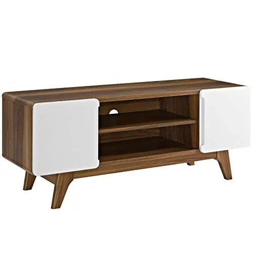 Produktbild: Modway- Tread Mid-Century Moderner 47-Zoll-TV Board, Walnuss Weiß, 39 x 119 x 47 cm