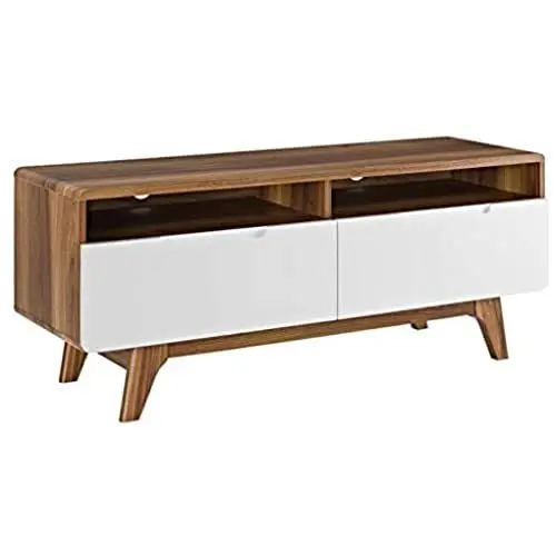 Produktbild: Modway-Origin Mid-Century Moderner 47-Zoll-TV Board, Weiß, 39 x 119 x 48 cm