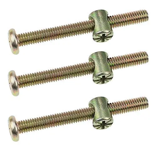 Produktbild: Möbelschrauben M6 X 60mm JPGhaha 10 Stück Möbel Flachkopfschraube Verzinkter Innensechskant Zylinderschrauben Einem Sechskantschlüssel für Möbel Kinderbetten Krippe Stühle