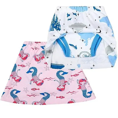Produktbild: MOEMOE BABY Töpfchen Trainingshose, 2 Stück Windelhosen Kinder, Toilettentraining Unterhosen für Mädchen, Weiß 6 Jahre