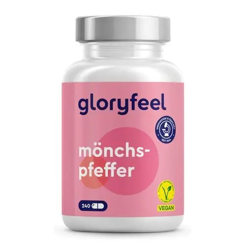 Produktbild: Mönchspfeffer Kapseln - 240 Stück Hochdosiert - Original Vitex Agnus Castus (4:1 Extrakt) - 10 mg Mönchspfeffer Extrakt pro Kapsel - Laborgeprüft, ohne Zusätze in Deutschland hergestellt