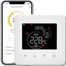Produktbild: MOES Smart Thermostat Fussbodenheizung Elektrisch, Raumthermostat Fußbodenheizung WLAN Programmierbare Kompatibel mit Alexa/Google Home,Smart Life/Tuya App