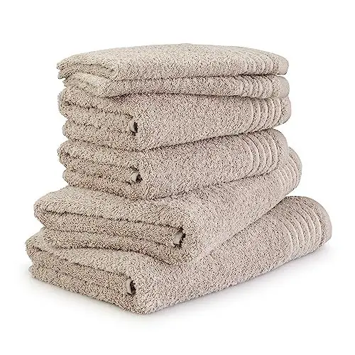 Produktbild: Möve Handtuchset New Classic 6-TLG Handtücher - 2X 30x50 cm + 2X 50x100 cm + 2x67x140 cm, 100% Baumwolle, Cashmere