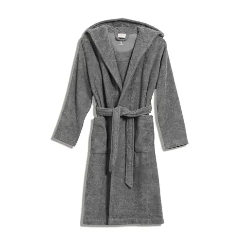 Produktbild: Möve Superwuschel Bademantel mit Kapuze Kids & Teens aus 100% Baumwolle, Größe 140, stone