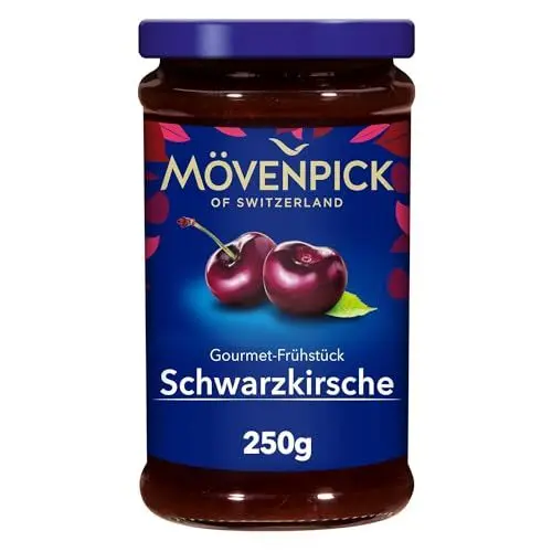 Produktbild: Mövenpick Gourmet-Frühstück Schwarzkirsche, hochwertiger Premiumaufstrich Fruchtaufstrich, 250 g