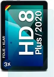 Produktbild: moex FlexProtect Schutzfolie kompatibel mit Fire HD 8 (2020) / HD 8 Plus Displayschutz nur 0.2 mm dünn, Folie für das Display, HD Ultra klar und extra kratzfest - 3 Stück