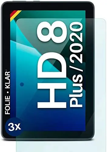 Produktbild: moex FlexProtect Schutzfolie kompatibel mit Fire HD 8 (2020) / HD 8 Plus Displayschutz nur 0.2 mm dünn, Folie für das Display, HD Ultra klar und extra kratzfest - 3 Stück