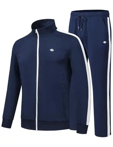 Produktbild: MoFiz Trainingsanzug Herren mit Reissverschluss Jogginganzug Fußball Sportanzug für Winter Outdoor-Aktivitäten XL Blau