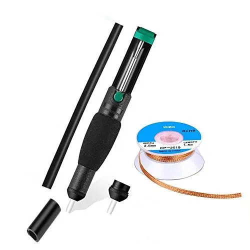 Produktbild: MOGAOPI Entlötpumpe, Lötdocht, Ersatzdüse, Lötsauger, 1 x Lötgeflecht, Entlötdocht, Entlötpumpe, Löt-Entferner-Werkzeug (4-in-1-Kit)