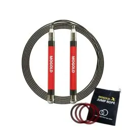 Produktbild: MOGOLD Springseil Fitness Speed Jump Rope 3m Seilspringen Verstellbar Kugellager, Länge verstellbar, Silikon-Griff, Springseil mit 4 Geschwindigkeits-Seilen für Crossfit