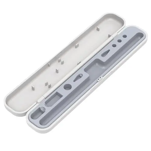 Produktbild: MOGOOD Pencil Case für Apple Pencil 1st Generation/Apple Pencil 2nd Generation Case Halter, kleine Pencil Case Pen Box für Apple Pencil Weiß mit grauem Innenfutter