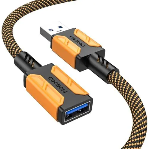 Produktbild: MOGOOD USB 3.0 Verlängerungskabel 1M, 5Gbps High Speed Datenübertragung, Typ A Stecker auf Buchse Datenkabel, Kompatibel mit PC, Laptops, Tablets, MacBook etc