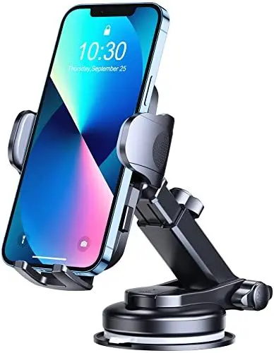 Produktbild: Mohard Handyhalterung Auto, Superstabiler KFZ Handy Halterung Saugnapf für Armaturenbrett & Windschutzscheibe, 360° Drehbar Handyhalter PKW mit Schnellauslöse Knopf für 4-7,0 Zoll Smartphones