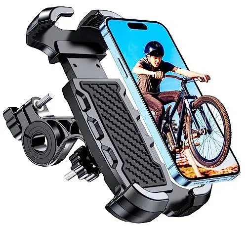 Produktbild: Mohard Handyhalterung Fahrrad, (Niemals Herunterfallen) 360° Drehbar Handyhalterung Motorrad, Handyhalter Fahrrad für Rennrad MTB, Kompatibel mit iPhone 16/15, Galaxy, 4,7-6,8 Zoll Smartphone