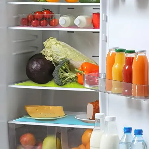 Produktbild: moinkerin 12 Stücke Kühlschrankmatte Antibakterielle Kühlschrankmatten Schubladen Matten für Küche, Kühlschrank, Schrank, Tischmatte, Schublade