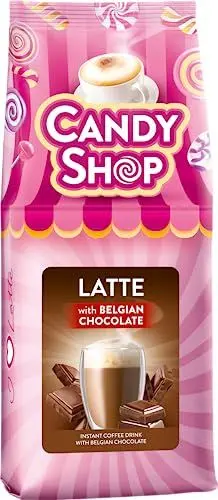 Produktbild: MOKATE - Candy Shop Cappuccino mit Belgischer Schokolade - Cremiger Latte-Kaffee mit Milchschaum, Süßer Genuss für Kaffee- Schokoladenliebhaber, Perfekt für Zuhause & Büro, Einfache Zubereitung - 400g