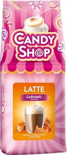 Produktbild: MOKATE - Candy Shop Cappuccino Latte Caramel - Cremiger Latte-Kaffee mit Fluffigem Milchschaum, Süßer Genuss für Kaffee- & Karamellliebhaber, Perfekt für Zuhause & Büro, Einfache Zubereitung - 400g