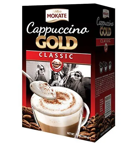Produktbild: MOKATE Gold Cappuccino Classic - Geschmack Classic - Instantkaffee - Kaffeegetränk - Instantkaffee - Samtig und Aromatisch - Cremiger Kaffee - Getränk Kaffee - im Karton