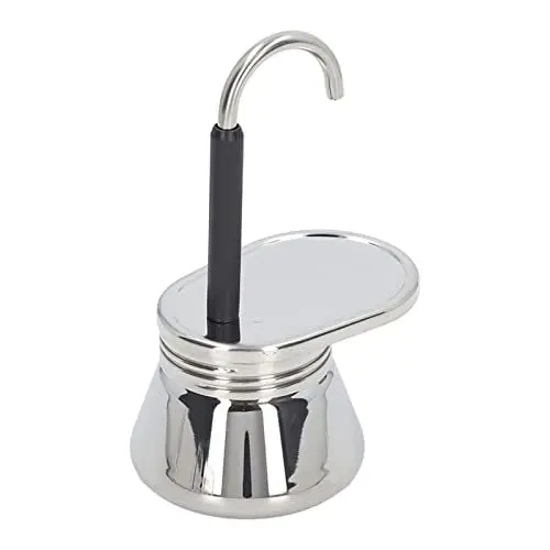 Produktbild: Mokkakanne mit Einem Auslauf, Edelstahl, Leichte Kaffeemaschine, Espressomaschine, Kaffeekanne, Tragbare Outdoor-Camping-Kaffeetasse für Alle Elektrischen Keramik-Gasherde