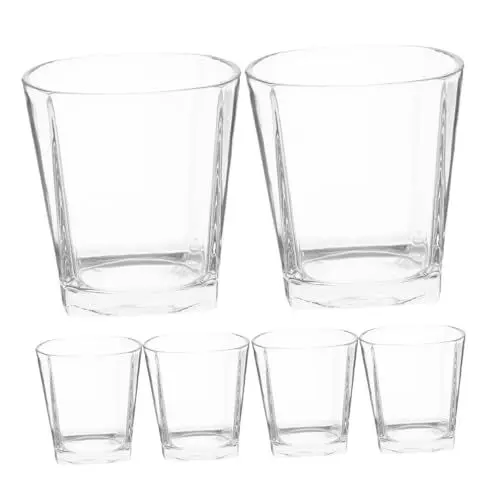 Produktbild: MOKKHNB 6 Stück Teiliges Set Whiskey Gläser Klassische Trinkbecher für Whiskey Bier und Spirituosen Stilvolle und Ktv Wassergläser für Jede Gelegenheit
