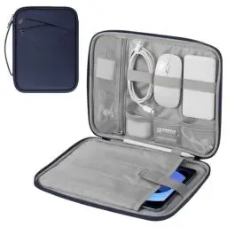 Produktbild: MoKo 9-11 Zoll Tablet Hülle, Tragetasche mit Griff für iPad Pro 11 M4 2024/11 Zoll iPad Air M2 2024/iPad 10th 10,9 2024/iPad Air 5/4 10,9, Galaxy Tab S9/S8/S7/A9+/A8/A7, Indigo