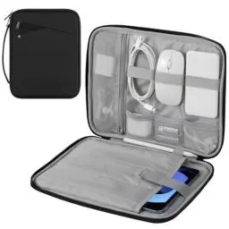Produktbild: MoKo 9-11 Zoll Tablet Hülle, Tragetasche mit Griff für iPad Pro 11 M4 2024/11 Zoll iPad Air M2 2024/iPad 10th 10,9 2024/iPad Air 5/4 10,9, Galaxy Tab S9/S8/S7/A9+/A8/A7, Schwarz