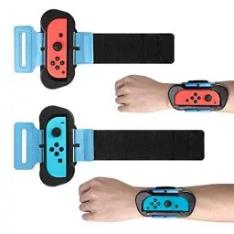 Produktbild: MoKo Armbänder für Switch Just Dance 2025/2024/2023/2022/2021/2020, 2 Stück Verstellbar Switch Wrist Strap Kompatibel mit Switch/OLED Joy-Con, Switch Sports, Switch Zumba Burn It Up, Fitness Boxing