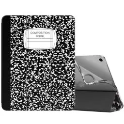 Produktbild: MoKo Hülle für iPad Air 13 Zoll M3 2025/M2 2024, iPad Air 13 Zoll mit weicher, transparenter, gefrosteter TPU Rückseite, Slim Smart Folio Schutzhülle, Auto Schlaf/Aufwach, Notizbuch Schwarz
