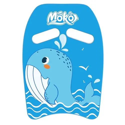 Produktbild: MoKo Kinder Schwimmbrett, Schwimmen Kickboard Trainingsausrüstung mit Griffen Cartoon Swim Float Schwimmtrainingsausrüstung Schwimm Board für Junge Mädchen - Blauer Wal