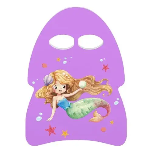 Produktbild: MoKo Kinder Schwimmbrett, Schwimmen Kickboard Trainingsausrüstung mit Griffen Schwimm Cartoon Swim Float Schwimmtrainingsausrüstung Schwimm Board für Kinder Jungen Mädchen - Lila Meerjungfrau