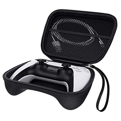 Produktbild: MoKo Kompatibel mit Sony Playstation 5 Wireless Controller DualSense Xbox Series X/S Tasche Tragetasche, PS5 600D Oxford Stoff Eva Hartschale Aufbewahrungstasche mit Handschlaufe - Schwarz