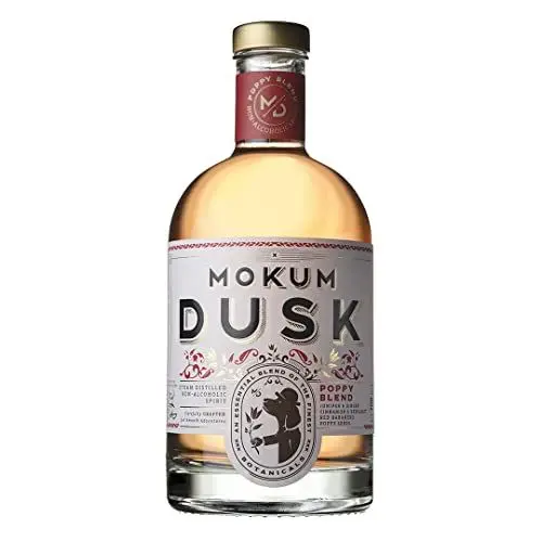 Produktbild: Mokum Dusk Gin Alkoholfrei - 0.0% Mohn Mischung - Erfrischend Alkoholfreie Destillat Alternative - Vegan Alkoholfreier Gin mit Natürliche Pflanzenstoffe - 700ml
