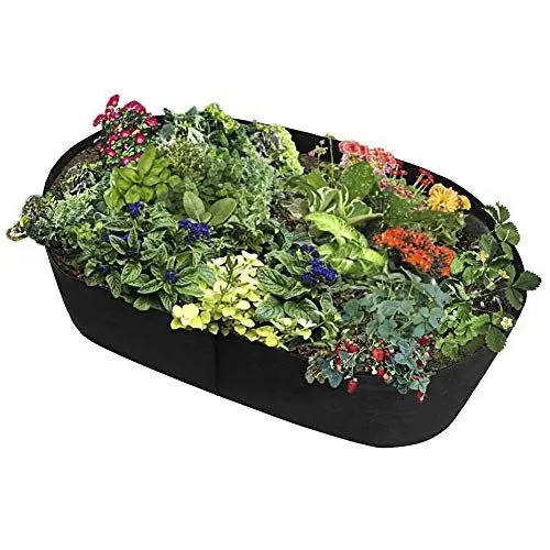 Produktbild: Mokylor Garten-Wachstumsbeutel, 4 X 2 Fuß Filz-Pflanzen-Wachstumsbeutel, Großer, Langlebiger, Atmender Stoff-Pflanzbehälter, Stoff-Hochbeet für Kartoffeln, Karotten, Zwiebeln, Blumen(#1)