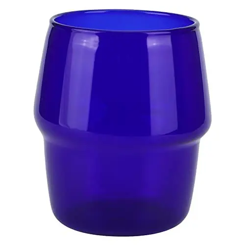 Produktbild: Mokylor Trinkglas Tasse, 350 Hitzebeständiges Hohes Borosilikatglas Einzigartige Gläser Getränke Trinkglas für Milch, Bier, Kaffee, Malz, Tee, Whisky(Blau)
