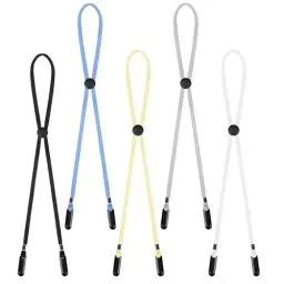 Produktbild: Molain 5 Stück Verstellbare Hutbandclips, Elastische Hüte Abnehmbares Kinnband, Winddichte Hutschnurclips Anti-Verlust-Mützenbandclips für Golfen Bootfahren Angeln Hut Outdoor(mehrfarbig 1)