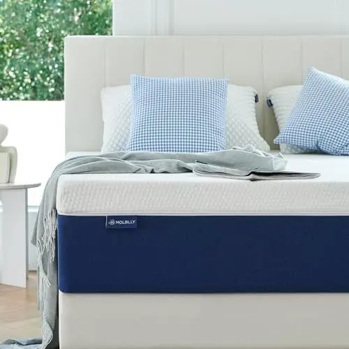 Produktbild: Molblly Matratze 120x200 18CM dick High Density Memory Foam, Soft Surface Fabric, Perfect Ultra Breathable High Resilience Support(120×200×18CM)