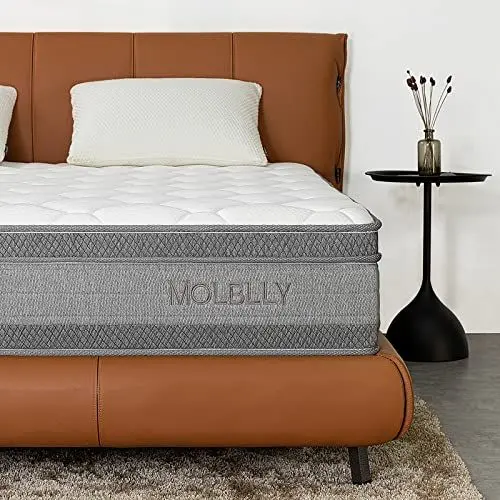 Produktbild: Molblly Matratze 160x200 cm 7-Zonen Höhe 20cm Härtegrad H3 Federkernmatratze Orthopädische Taschenfederkernmatratz mit Schaumstoff und Microfaser-Bezug 160x200 cm