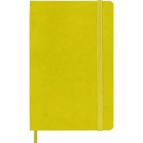 Produktbild: Moleskine Classic Liniertes Notizbuch, Hardcover aus Seide mit Elastikverschluss, Taschenformat, Farbe Heu Gelb