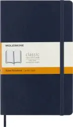Produktbild: Moleskine Klassisches Notizbuch, Liniertes Notizbuch, Weicher Einband und Elastischer Verschluss, Großes Format 13 x 21 cm, Saphirblau, 192 Seiten