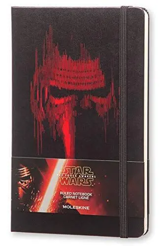 Produktbild: Moleskine Star Wars Limited Edition Notizbuch (Liniertes Notizbuch mit Kylo Ren Motiv, Hardcover, Großformat 13 x 21 cm) 240 Seiten, schwarz