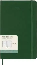 Produktbild: Moleskine Weekly Planner, WochenPlaner mit Platz für Notizen für 12 Monate 2025, Fester Einband und Elastischer Verschluss, Farbe MyrtenGrün, GroßesFormat 13x21 cm