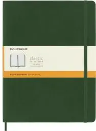 Produktbild: Moleskine Klassisches Notizbuch, Punktierter Notizblock mit weichem Einband und elastischem Verschluss, XL-Format 19 x 25 cm, Farbe Myrtegrün, 192 Seiten
