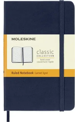 Produktbild: Moleskine Notizbuch mit linierten Seiten, Blau (Saphir), Pocket, 9 x 14 cm