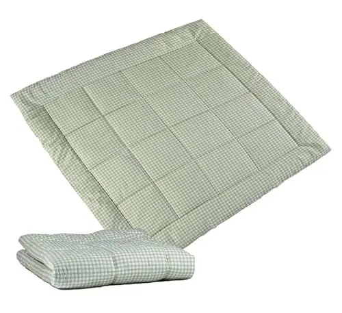 Produktbild: Molis&Co - Krabbeldecke 120x120 cm - 100% Baumwolle (OEKO-TEX) - Multifunktionale Spielmatte, Dick & Weich Gepolstert - Ideal als Babydecke & Spieldecke - Mint Tea